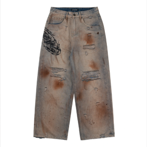 Quần Jean Wide Leg Dirty Wash | Phong Cách Streetwear Bụi Bặm