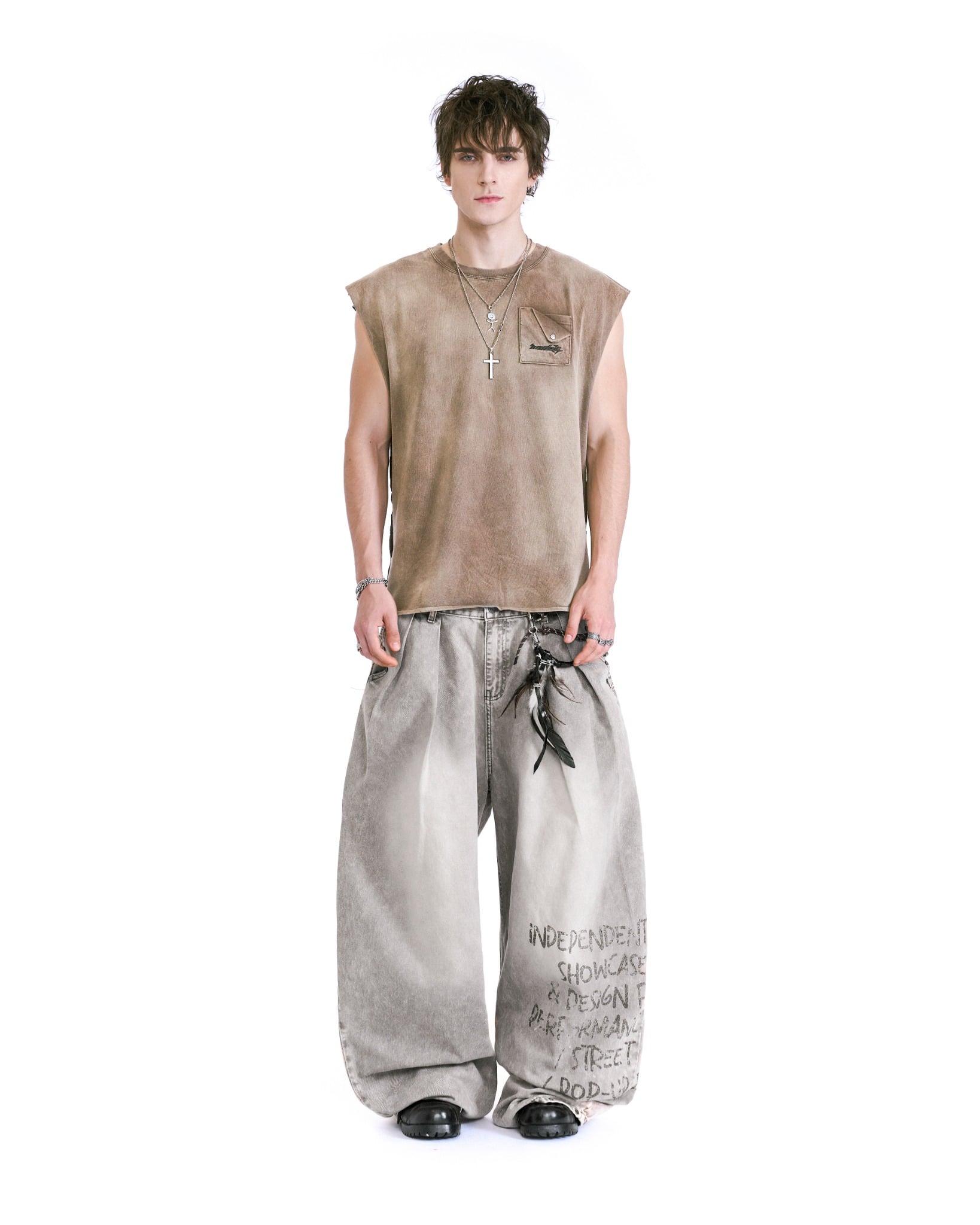 Quần Jean Ống Rộng Nam Dirty Wash - Ảnh 2