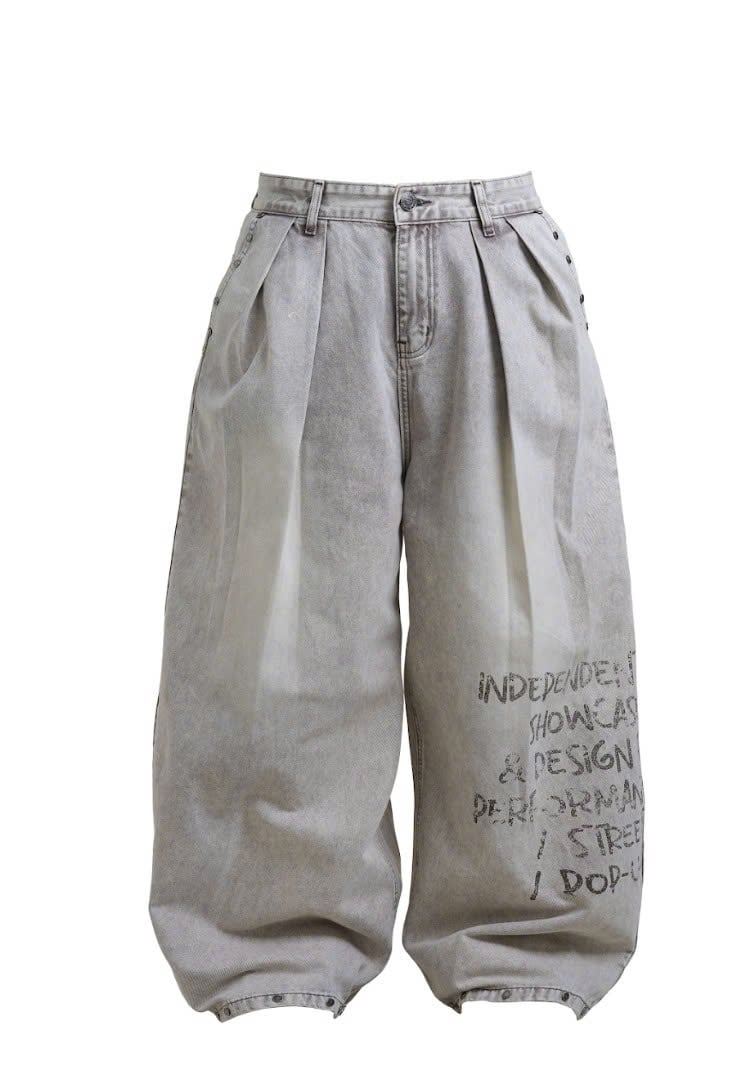 Quần Jean Ống Rộng Nam Dirty Wash